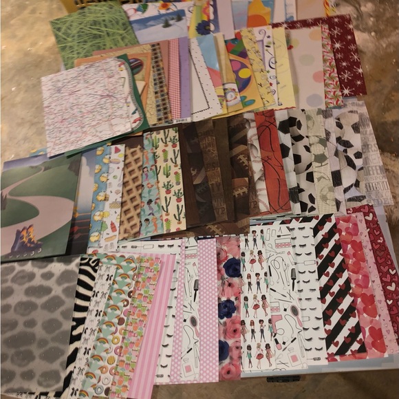 Hobby Lobby Office Huge Bundle Of 85x1 Scrapbook Paper Card Stock